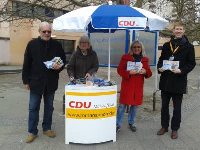 Straenaktion in Marienfelde am 13.4.15
