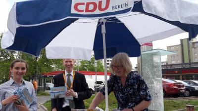 Straenaktion in Marienfelde am 4.5.2015