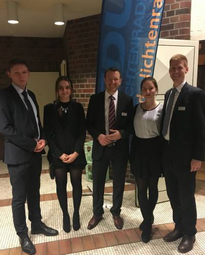 Die drei Schatzmeister der CDU Tempelhof-Schneberg, Christopher Lawniczak (links), Dr. Jan-Marco Luczak (mittig) und Roman Simon (rechts), bei dem diesjhrigen Neujahrsempfang der CDU Tempelhof-Schneberg. 