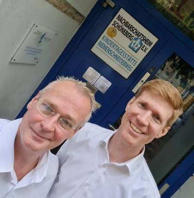 Gedankenaustausch mit Dagmar Krschner, Heike Westermann, Jeannette Stdter und Andr Burbaum vom  Nachbarschaftsheim Schneberg. Danke fr die Einladung, die Zeit und die wichtigen Eindrcke aus der Praxis! (25.08.22)