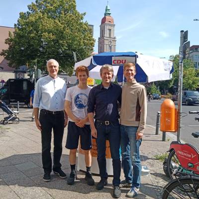 Ideales Wetter fr frische Luft: CDU Friedenau im Dialog zusammen mit der Berliner Rundschau, dem CDU Berlin Magazin.