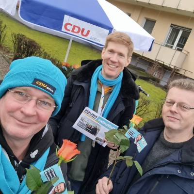 Am 10. Februar 2024 warben wir erneut um Vertrauen fr Jan-Marco Luczak und die CDU, da am 11. Februar viele hundert Mariendorferinnen und Mariendorfer noch einmal den Deutschen Bundestag whlen knnen. Der damalige rot-grn-rote Senat konnte 2021 nicht einmal eine Wahl organisieren.