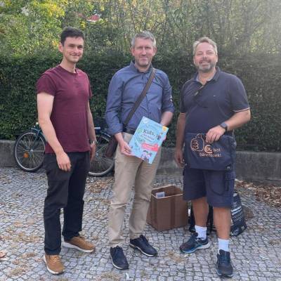 Weitere Eindrcke von der Einschulungsaktion des Ortverbandes Friedenau am 7. September 2024. Hier das Team um Christian Schler (mitte).